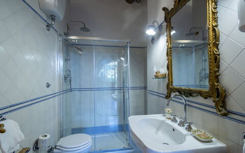 Villa Grevigiana: Plumbing Fixture, Interior Design, Bathroom, Bathroom Sink, Sink, Tap, Flooring, Plumbing, Floor, Room