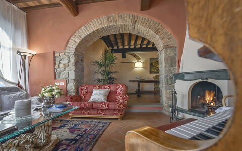 Villa delle Rose: Furniture, Interior Design, Wall, Flooring, Chair, Floor, Lighting, Ceiling, Couch, Living Room