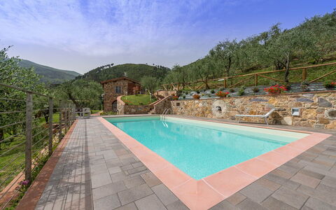 Il Podere: Swimming Pool, Water Feature, Flagstone, Tile, Resort