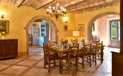 Villa Ghirlanda: Furniture, Interior Design, Chair, Wall, Flooring, Table, Ceiling, Wood, Dining Room, Floor