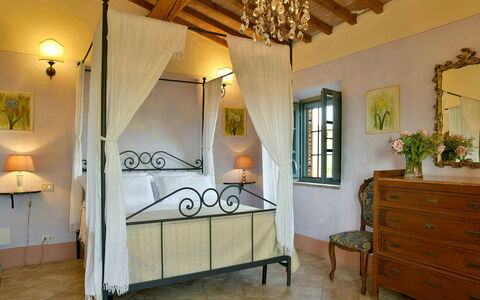 Villa Ghirlanda: Furniture, Interior Design, Bed, Bedroom, Floor, Flooring, Ceiling, Lighting, Room, Table