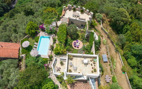 La Rocca di Monteggiori: Vegetation, Landscape, Shrub, Plant Community, Rural Area, Garden, Groundcover, Bird'S-Eye View, Estate, Landscaping