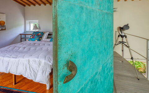 La Rocca di Monteggiori: Wall, Bedroom, Wood, Floor, Flooring, Interior Design, Bed Sheet, Bed, Bedding, Furniture