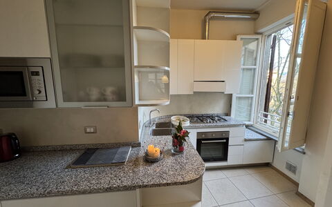 Casa Anna 13: Kitchen, Kitchen Appliance, Countertop, Major Appliance, Flooring, Interior Design, Cabinetry, Home Appliance, Floor, Lighting