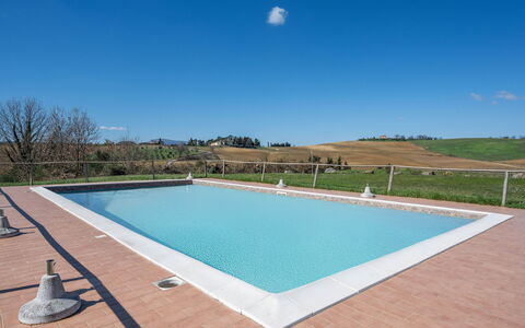 Il Giuncheto, Pool, Amazing View, Umbrian Countrys: Swimming Pool, Composite Material, Shade, Resort, Thermae, Water Feature, Tile, Outdoor Furniture, Hacienda, Villa