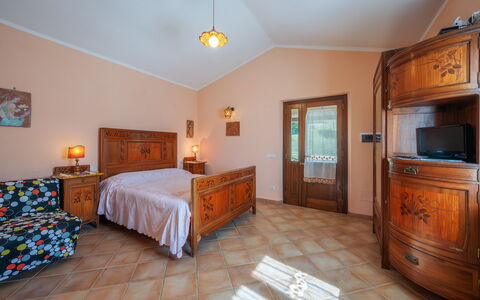 Il Giuncheto, Pool, Amazing View, Umbrian Countrys: Furniture, Interior Design, Flooring, Floor, Ceiling, Wood, Bed, Bedroom, Cabinetry, Room