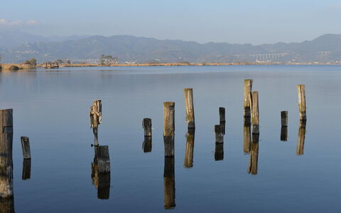 Borgo Antico, Pool, Barberino del Mugello: Water, Water Resources, Body Of Water, Mountainous Landforms, Horizon, Hill, Coastal And Oceanic Landforms, Lake, Mountain Range