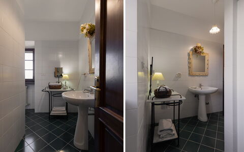 Villa Essiccatoio: Interior Design, Wall, Flooring, Plumbing Fixture, Bathroom Sink, Floor, Sink, Bathroom, Home, Tap