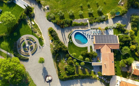 Villa Ombrone: Landscape, Urban Design, Garden, Swimming Pool, Bird'S-Eye View, Landscaping, Estate, Lawn, Design, Park