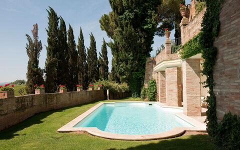 Castello di Cabbiavoli: Architecture, Garden, Brick, Estate, Landscaping, Hacienda, Swimming Pool, Villa, Courtyard
