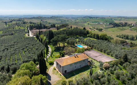 Il Leccio, Vinci, Private Pool and Tennis: Grass, Shrub, Landscape, Land Lot, Rural Area, Plain, Estate, Plantation, Meadow