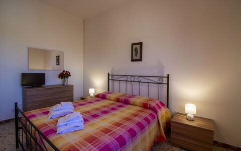 Gli Ulivi: Bed, Interior Design, Bedroom, Floor, Furniture, Flooring, Wood, Bed Sheet, Bedding, Room
