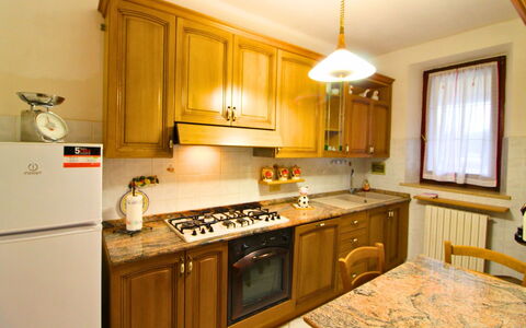 Gli Ulivi: Kitchen, Countertop, Kitchen Appliance, Major Appliance, Interior Design, Wood, Cabinetry, Furniture, Kitchen Stove, Flooring