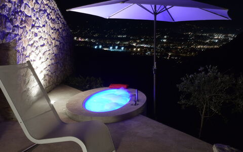 Villetta Farfallina: Swimming Pool, Night, Resort, Outdoor Furniture, Midnight, Hotel, Landscape Lighting, Eco Hotel, Resort Town