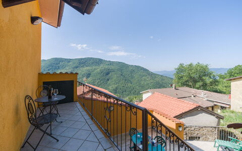 Casa Morgana: Home, Balcony, Mountain Range, Ridge, Mountain Village, Wood Stain, Houseplant, Eco Hotel, Lamp, Villa