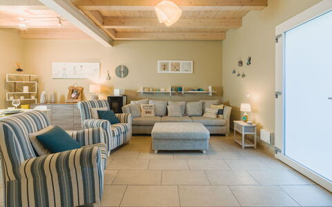 Casa delle Rondini: Furniture, Interior Design, Flooring, Floor, Table, Wood, Ceiling, Chair, Room, Couch