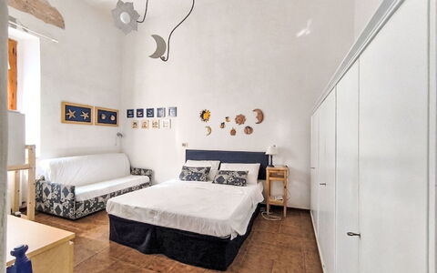 Casa Lelà: Furniture, Interior Design, Wall, Flooring, Floor, Bedroom, Bed, Wood, Ceiling, Room