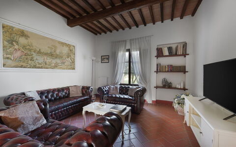Villa Ginestraio 14: Furniture, Interior Design, Wall, Flooring, Wood, Floor, Couch, Room, Living Room, Home