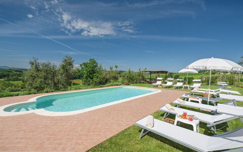 Poggio Vistabella 10: Swimming Pool, Garden, Lawn, Outdoor Furniture, Farmhouse, Estate, Yard, Landscaping, Hacienda, Resort