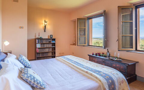 Villa Il Foramasso 10+2: Wall, Bedroom, Bed, Bed Sheet, Furniture, Room, Home, Floor, Bed Frame, Bedding