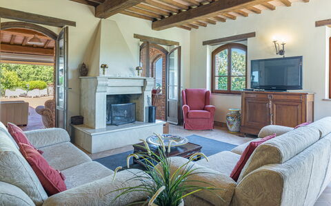 Dalmanuta 8: Furniture, Interior Design, Couch, Flooring, Ceiling, Chair, Table, Living Room, Floor, Room