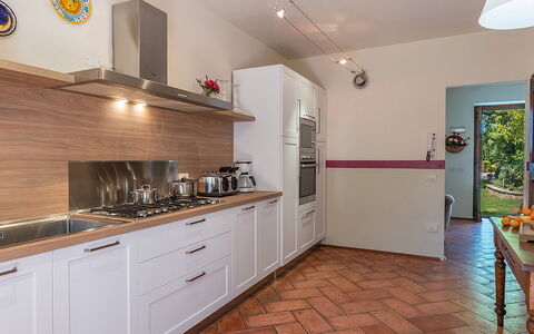 Il Borgo 16: Kitchen, Countertop, Kitchen Appliance, Interior Design, Major Appliance, Flooring, Wood, Cabinetry, Furniture, Home