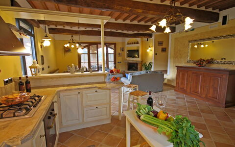 Le Terre di Nunzio 12: Furniture, Interior Design, Flooring, Wood, Floor, Kitchen, Chair, Countertop, Table, Ceiling