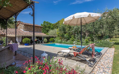 La Capannina 2+2: Outdoor Furniture, Swimming Pool, Resort, Chair, Garden, Estate, Shade, Hacienda, Landscaping