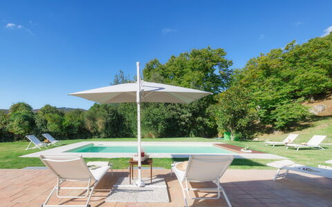 Casale del Castagneto 8: Swimming Pool, Umbrella, Outdoor Furniture, Furniture, Resort, Chair, Shade, Sunlounger, Eco Hotel, Outdoor Table