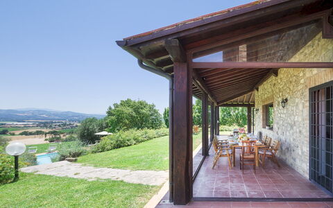 La Panoramica 8: Roof, Porch, Cottage, Farmhouse, Door, Garden, Shade, Estate, Outdoor Structure, Yard