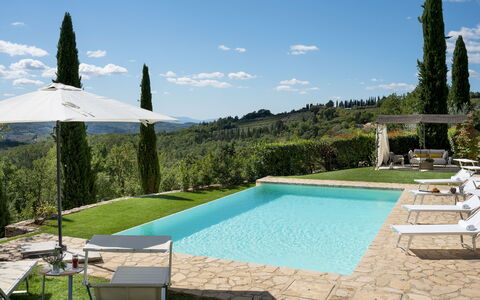 Poggio Novoli 6: Swimming Pool, Outdoor Furniture, Resort, Eco Hotel, Sunlounger, Villa, Landscaping, Flagstone, Courtyard