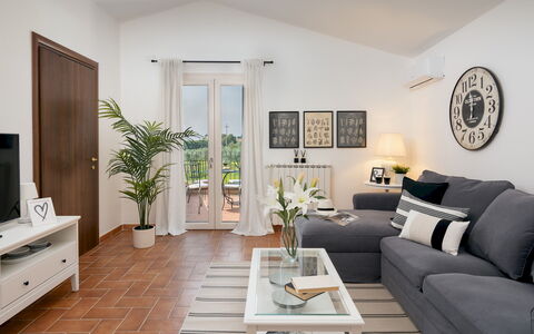 Casa la Fenice 8+2: Furniture, Interior Design, Flooring, Couch, Floor, Wood, Living Room, Table, Room, Chair