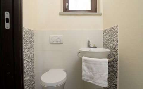 Villa Maggiorana 10: Bathroom, Plumbing Fixture, Flooring, Toilet Seat, Floor, Toilet, Interior Design, Bathroom Sink, Plumbing, Sink