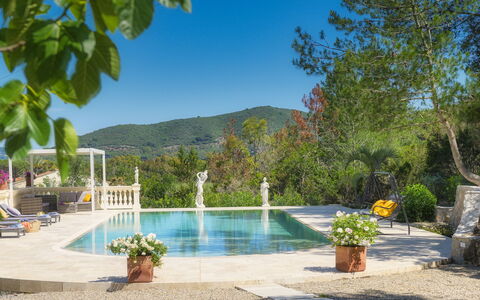 Villa Laconella 8+4: Swimming Pool, Leisure, Resort, Hacienda, Estate, Eco Hotel, Vacation, Flagstone, Shade, Flowerpot