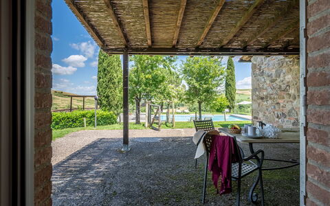 Le Colombelline 12: Land Lot, Garden, Shade, Brick, Landscaping, Yard, Backyard, Farmhouse, Outdoor Furniture, Outdoor Structure