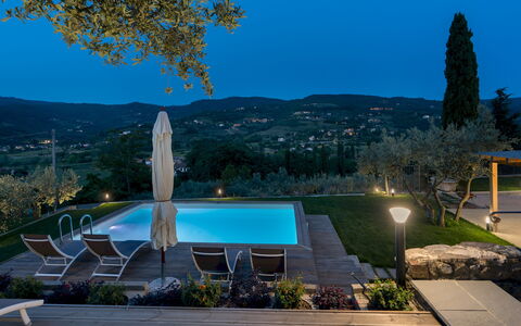 Terrazza sulla Valle 4+2: Swimming Pool, Hill, Resort, Eco Hotel, Outdoor Furniture, Mountain Range, Landscaping, Garden, Estate, Villa