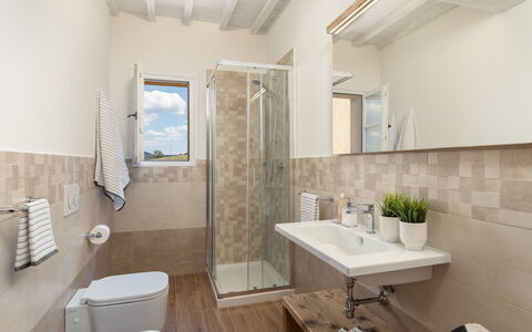 Casolare San Martino 12: Flooring, Wall, Floor, Interior Design, Plumbing Fixture, Bathroom, Toilet, Tile, Home, Room