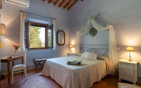 Villa Montefalconi 11: Furniture, Wall, Bedroom, Interior Design, Bed, Flooring, Home, Lighting, Floor, Ceiling
