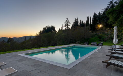 Villa la Rassinata 8: Swimming Pool, Outdoor Furniture, Flagstone, Shade, Landscaping, Resort, Eco Hotel, Leisure, Larch