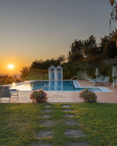 Villa ai Venti 8: Swimming Pool, Resort, Chair, Eco Hotel, Shade, Outdoor Furniture, Landscaping, Hotel, Houseplant, Flagstone
