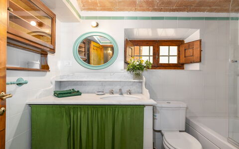 Villa Treggiaia 12+2: Interior Design, Plumbing Fixture, Sink, Bathroom Cabinet, Bathroom, Bathroom Sink, Flooring, Tap, Ceiling, Floor