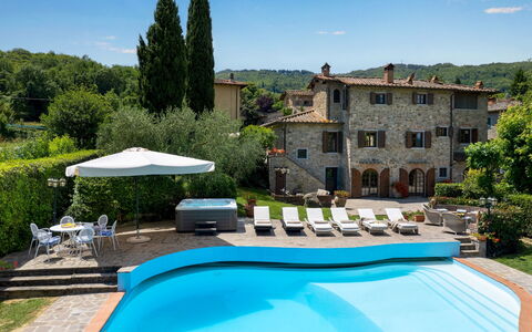 Casa Paggetti 8: Swimming Pool, Blue, Resort, Thermae, Outdoor Furniture, Eco Hotel, Hacienda, Estate, Villa, Sunlounger