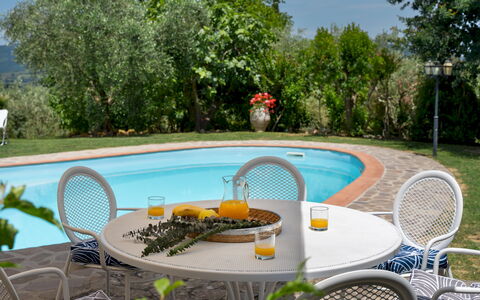 Casa Paggetti 8: Furniture, Outdoor Furniture, Table, Chair, Swimming Pool, Outdoor Table, Resort, Kitchen & Dining Room Table, Eco Hotel, Shade