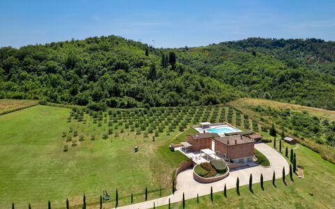 Podere Terranuova 10+2: Landscape, Land Lot, Highland, Rural Area, Estate, Roof, Hill Station, Bird'S-Eye View, Plantation, Cottage