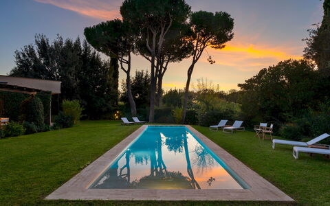 Villa Puntala 10: Swimming Pool, Blue, Resort, Garden, Outdoor Furniture, Thermae, Estate, Landscaping, Lawn, Shade
