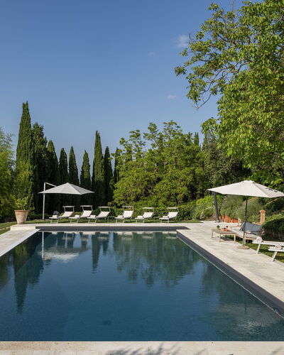 Villa la Monarca 16: Tree, Swimming Pool, Outdoor Furniture, Reflection, Umbrella, Landscaping, Garden, Sunlounger, Resort, Shade