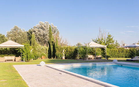 Villa Ginevra 12: Swimming Pool, Leisure, Shade, Resort, Garden, Landscaping, Lawn, Outdoor Furniture, Yard, Estate