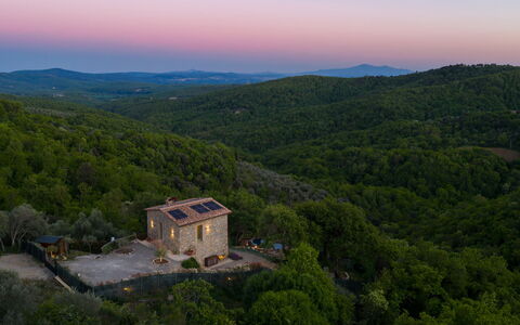 Cottage Dolcevista 4+2: Natural Landscape, Landscape, Rural Area, Hill Station, Cottage, Forest, Hut, Evening, Log Cabin, Garden Buildings