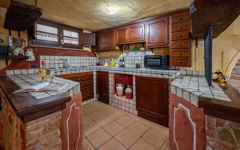 Colle Calzolaro 8: Kitchen, Flooring, Floor, Countertop, Interior Design, Furniture, Cabinetry, Room, Ceiling, Tile