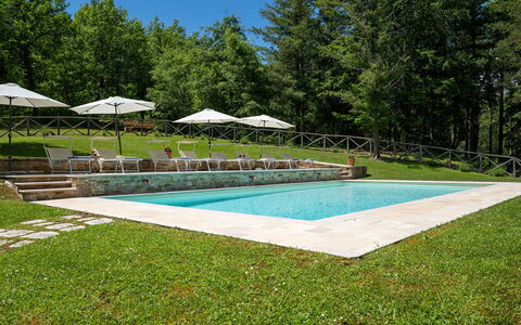 Villa Palazzolo 8: Swimming Pool, Garden, Resort, Landscaping, Lawn, Shade, Eco Hotel, Park, Outdoor Furniture, Backyard